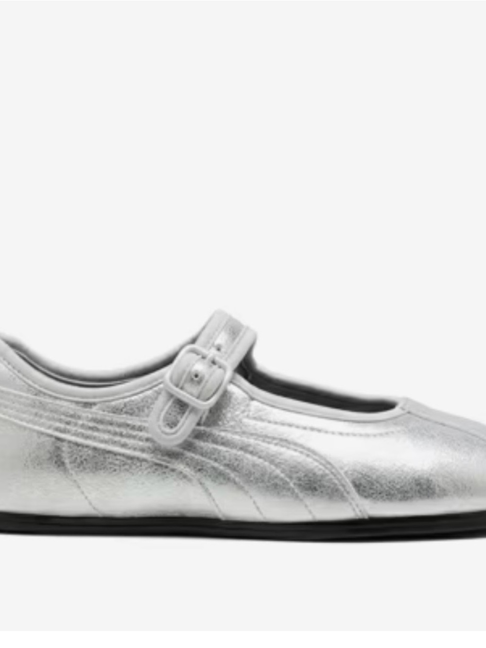 Woman’s Puma Metallic Silver Mary Jane